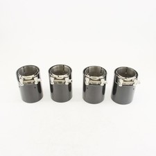 4pc Inlet 63mm Glossy Carbon Silver Exhaust Tip M2 M3 M4 M135i M235i M140i M240i