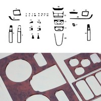 Innenraum Dekor Cockpit FüR Fiat Doblo 2000-2010 Wurzelholz Optik 26Tlg