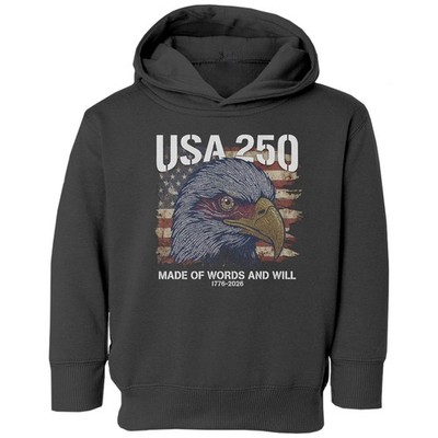 USA 250 Years American Eagle Made Of Words And Will Toddler T-Shirt