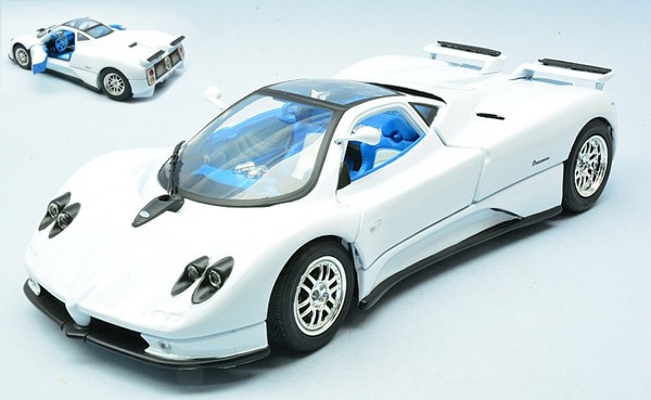 Motormax 1/18 Pagani Zonda C12 2003 Weiss Statisches Modell Diecast-image