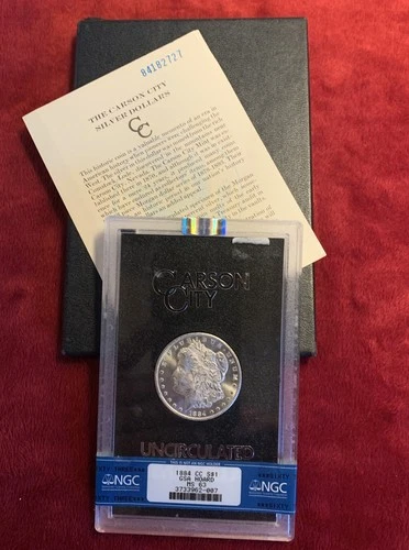 1884-CC Carson City Morgan Silver Dollar  GSA NGC MS 63 Uncirculated