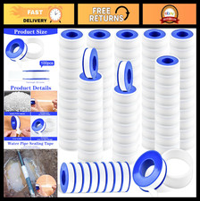 100 Rolls Teflon Tape 1/2" x 520" Waterproof PTFE Pipe Sealant for Plumbing, Rep
