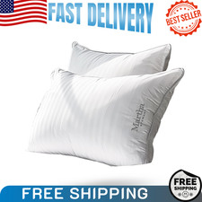 Hotel Collection Pillow 500 Thread Count Damask Stripe Embroidered Feathers