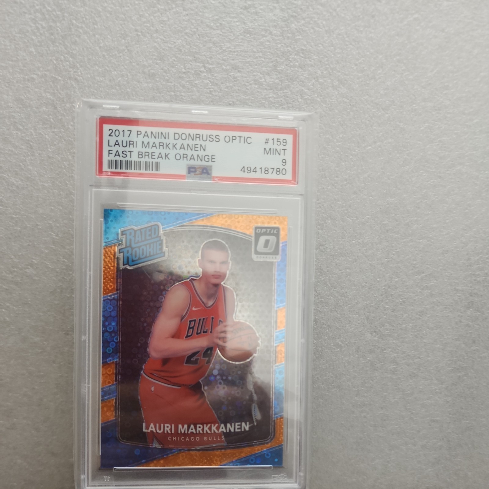 2017 Donruss Optic Fast Break Orange Rookie Lauri Markkanen (RC) /193