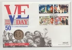 8/5/1995 Isle of Man Coin FDC - 50th Anniversary of VE Day - £2 Coin