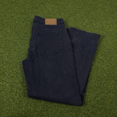 Mens Fat Face Chino Trousers W34 Regular Blue Pockets Zip Fly