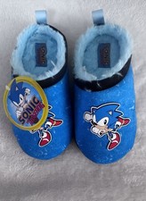 Sonic Kids Slip-On Blue Slippers US 2/3 Sonic the Hedgehog ECS03110NR