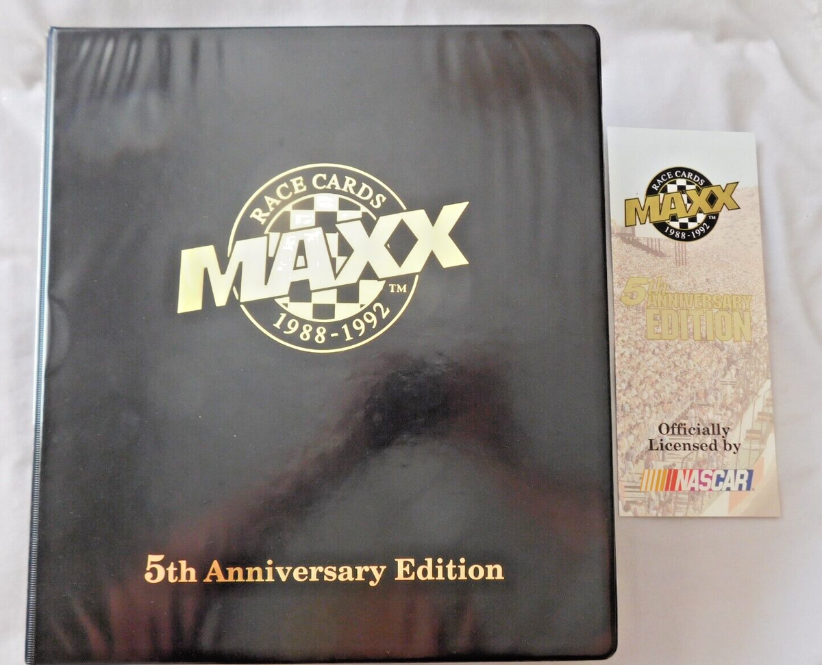 NASCAR 1988-1992 MAXX Race Cards 5th ANNIVERSARY EDITION Binder