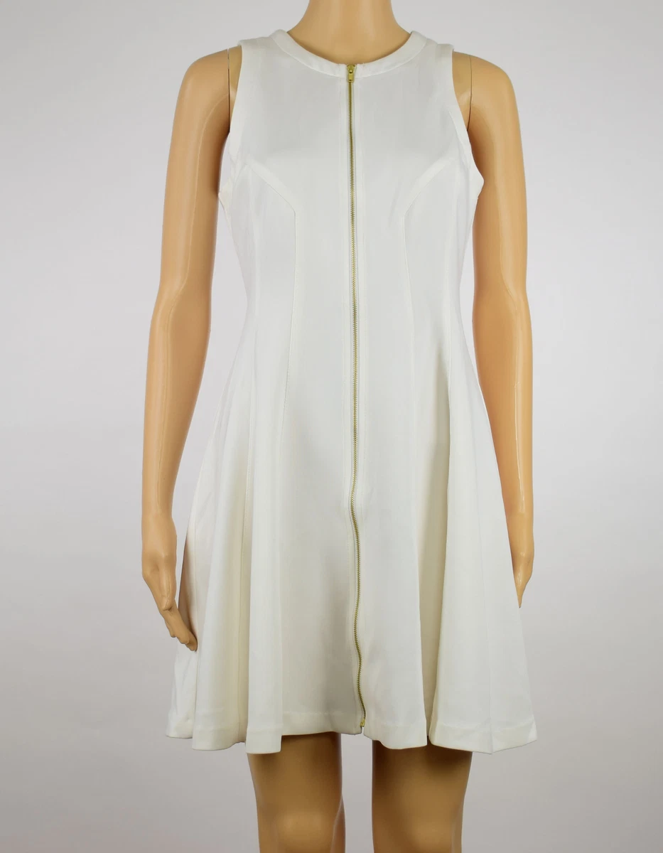 Robe évasée Bar III Femme Rouge Piment - Sans Manches Zippée - Taille S