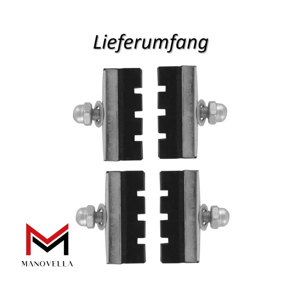 4x Fahrrad Bremsbeläge Bremsschuhe Bremsklötze 35mm Stahlfelge Alufelge Bremse - Bild 2 von 3