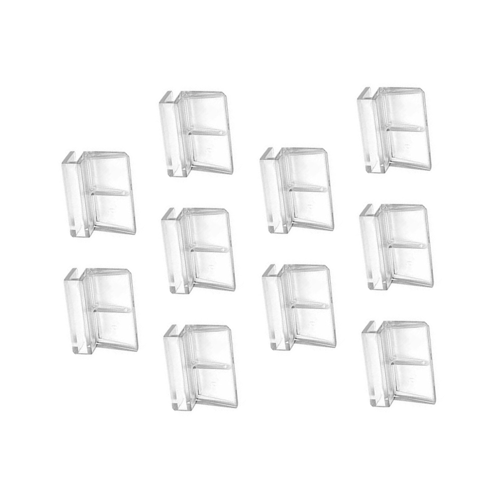 10PCS Clear Acrylic Fish Tank Lid Clips for Aquarium Glass Cover Support