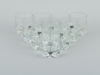Orrefors. Schwedisches Kunstglas. Ein 10er Set Whiskygläser.