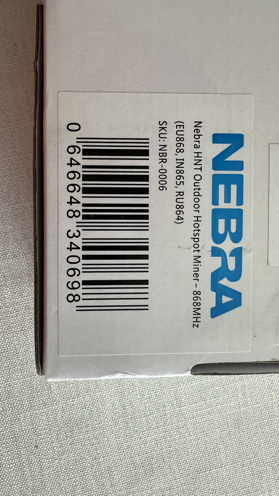 Nebra HNT outdoor hotspot miner EU868 - 868MHz, Helium, new, unopened, in hand