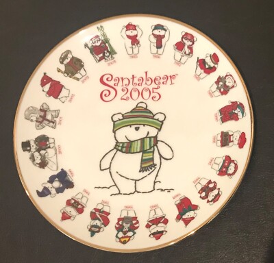 2005 LIMITED EDITION MARSHALL FIELDS SANTA BEAR PLATE