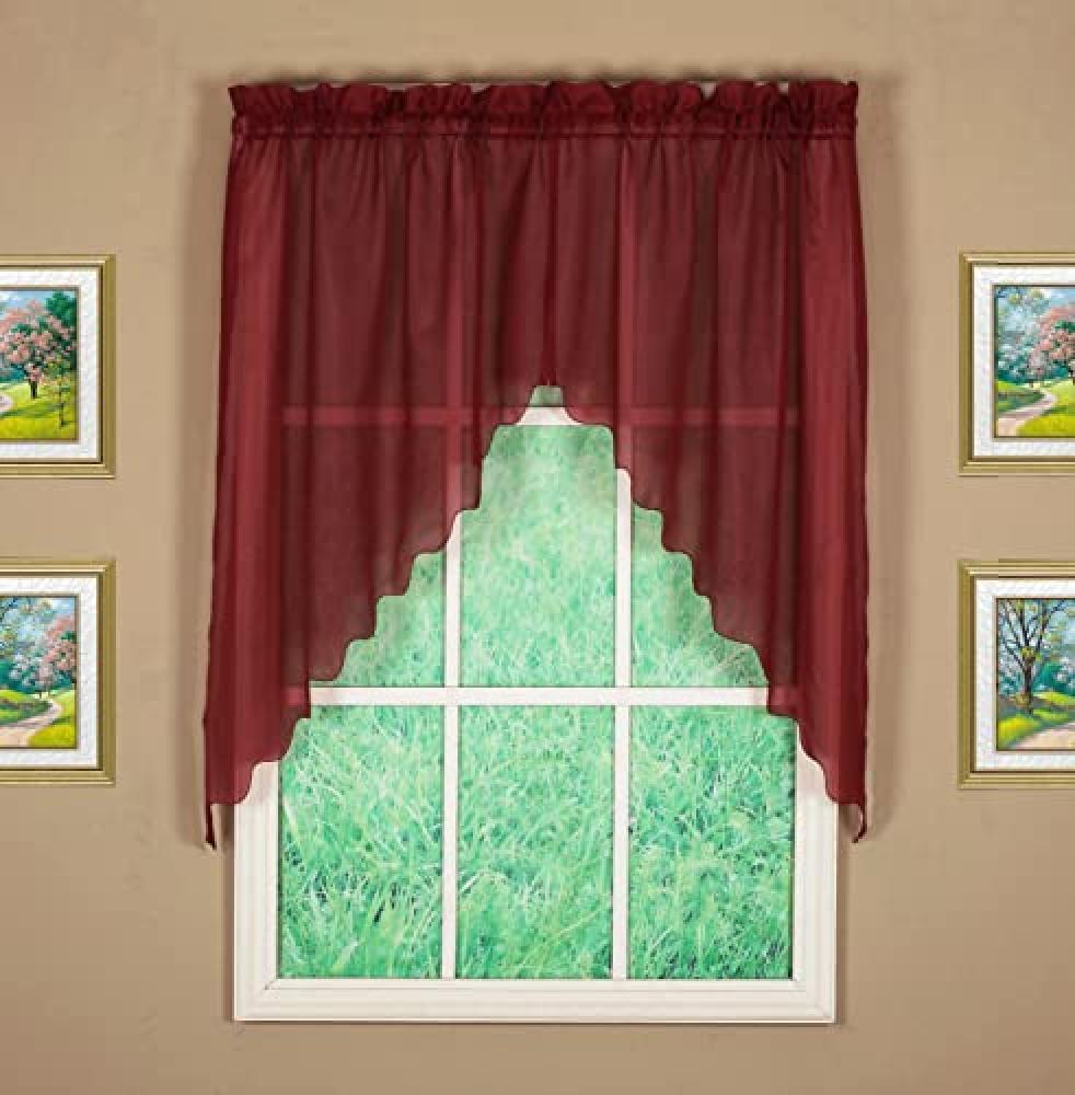 (TG. Swag 60W x 38L) Today's Curtain Emelia - Coppia di fasci in voile, 96,5 cm,