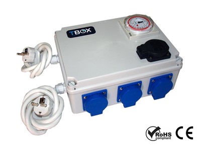 Tempo Box Zeitschaltuhr TBOX 8H Timerbox Zeitschalter für 8x630W + Heizung
