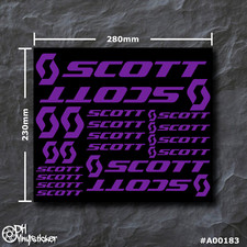 Scott Sticker Lila | Aufklebersatz Set Fahrrad Race eBike MTB BMX Gabel