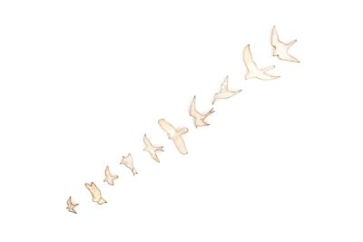 1set 10 Pcs Guitar Fretboard Inlay Bird Inlay for 22Fret Guitar Neck Cream Color