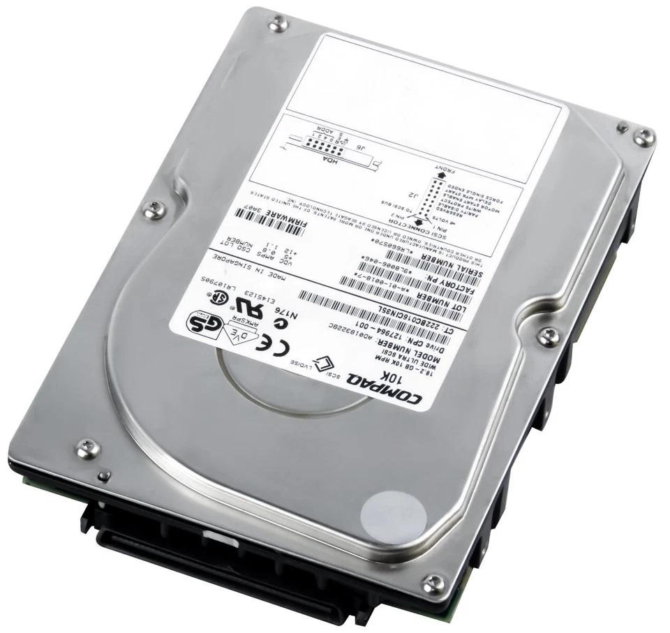 Hard Drive Compaq AD018322BC 18.2GB 10K SCSI 80-Pin 3.5" 127964-001 - Image 3 of 3