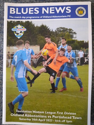 #ad OLDLAND ABBOTONIANS v PORTISHEAD TOWN TOOLSTATION WESTERN LEAGUE 1ST DIV 2022 GBP 3.50