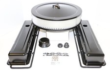 Sb Chevy Black Engine Dress Up Kit Short Valve Covers 14 Air Cleaner Sbc 350