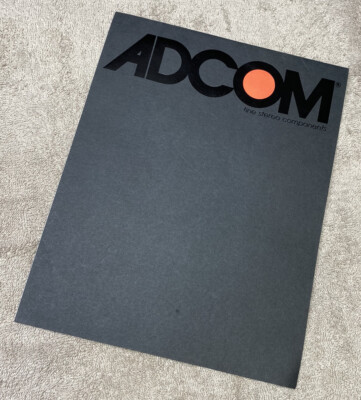 ADCOM GF AMP TUNER STEREO COMPONENTS COLOR INFO BROCHURE SALES AD J044