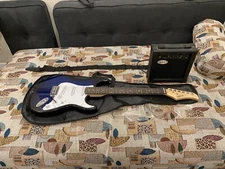 Electric Guitar - Extra Strings - Tools - Amplifier - No Connection Cable