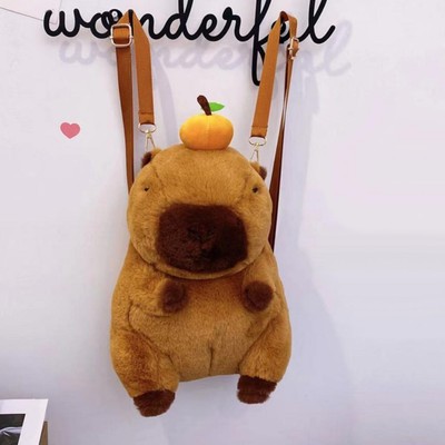 Capybara Backpack Creative Funny Backpack for Indoor Outdoor Adult Men