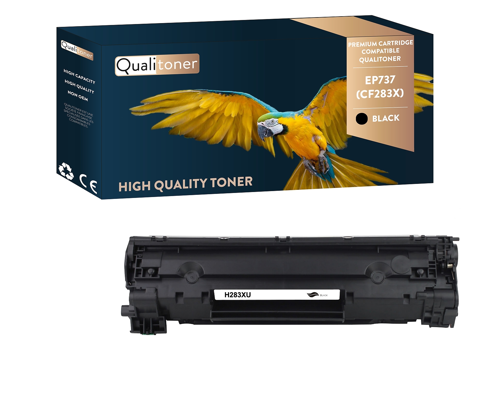 Toner CANON EP737 CF283X noir compatible Qualitoner cartouche laser noire