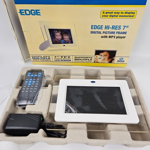 Edge Digital Photo Picture Frame with MP3 Player 7" Hi-Res PE204723 Remote - Picture 8 of 18