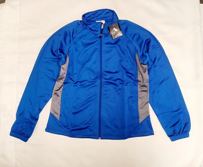 Women s LARGE Royal Blue & Gray Polyester Medalist Jacket               B17
