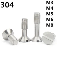  304 Stainless Steel Slotted Countersunk Head Screws With Waisted Shank M3 M4 M5