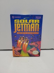 Solar Jetman con p&oacute;ster Nintendo NES completo en caja en caja original