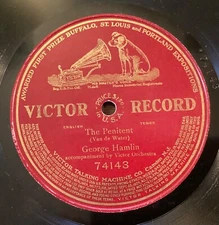 George Hamlin – 78 rpm Victor pat 74143: VANDERWATER The Penitent; cond V+