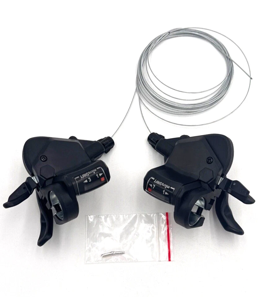 microSHIFT TS39-7 FLAT BAR THUMB TAP SET 3X7 COMPATIBILITY SHIMANO MOUNTAIN MTB - Image 3 of 3