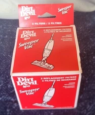 Dirt Devil Sweeper Vac Package of 2 Genuine Replacement Filters W/ Instructions