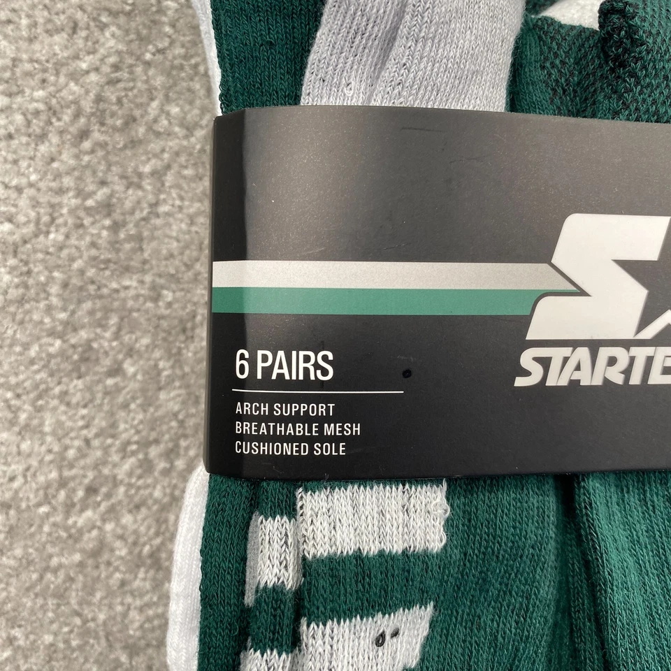 6 pares de calcetines deportivos transpirables con soporte para el arco para hombre talla 6-12 verdes Foto 3 de 4