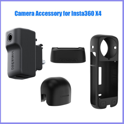 Accessories For Insta360 X4 Lens Cap Mic Adapter Silicone Cover Stand Base