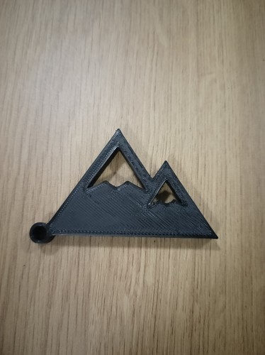 Mountain keyring, 3D printed, fun, novelty, gift, snowboard, ski, hiking - Picture 4 of 5