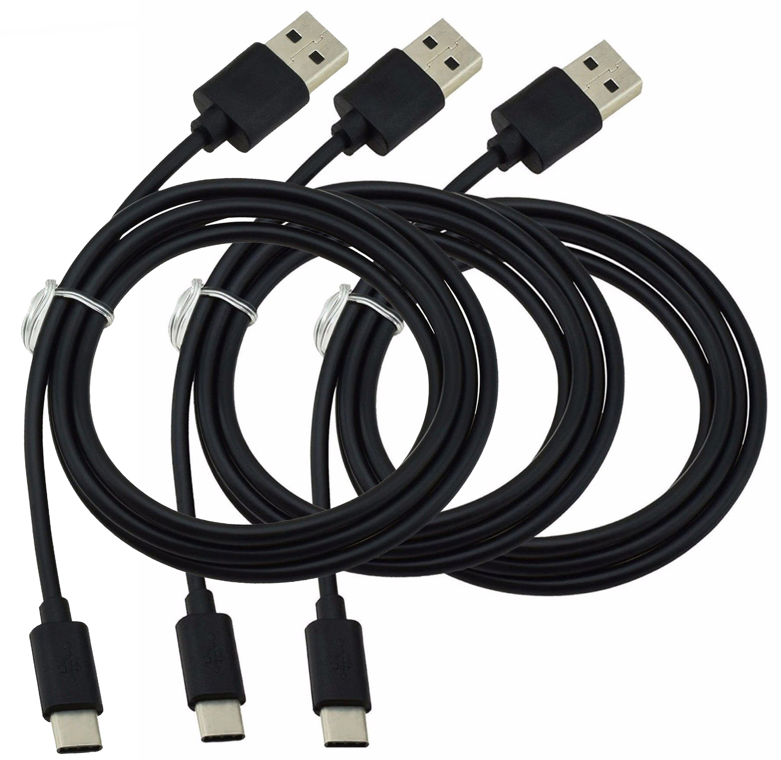 3X USB-C Fast Charging Data Cable for LG Q7 Plus Phones