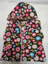 Kids' Girl's Brown Floral Zip-Up Hooded Jacket by AL Ray