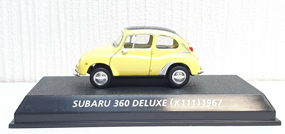 1/64 Konami 1967 SUBARU 360 DELUXE YELLOW diecast car model - Image 2 of 3