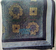 VINTAGE BANDANA PATTERN COTTON 18" POCKET SQUARE HANDKERCHIEF HANKY MEN