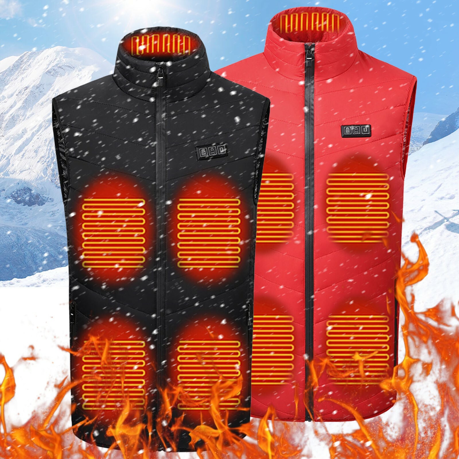 Electric Heated Vest Jacket with Thermal Warmth for Winter - Unisex Body Warmer
