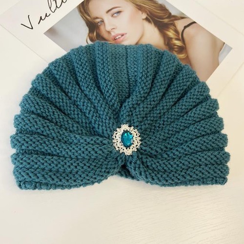 Gemstone Stretch Head Wrap Hat Women Braid Hijab Turban Chemo Cap Headwear - Picture 5 of 7