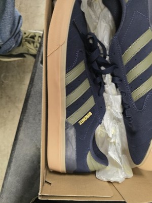 adidas Busenitz Vulc II Men's Skate Shoes Size 13, Legend Navy/Olive/Gum
