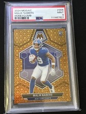 2024 Panini Mosaic - Rookies Malik Nabers #306 Honeycomb Prizm (RC) PSA 9