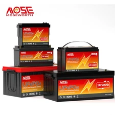 12V 24V 36V 48V 200Ah 300Ah 400Ah 600Ah LiFePO4 Lithium Battery 15000+Deep Cycle