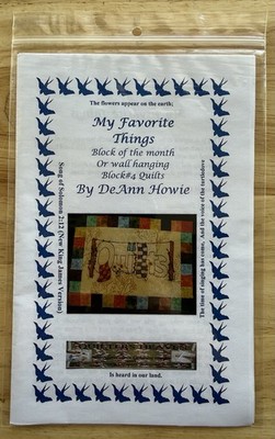 My Favorite Things Block Of The Month Or Wall hanging Pattern Block #4  Quilts 