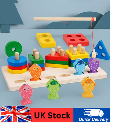 Klassisches Holz Balance Stapelspiel Kinder Spielzeug Geburtstag pädagogisches Geschenk